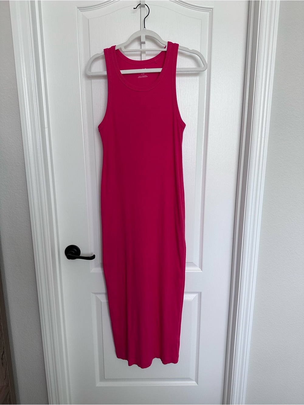 COS Ribbed Pink Tube Midi Dress